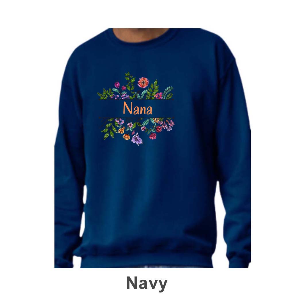 Nana Design on Adult Unisex Crewneck