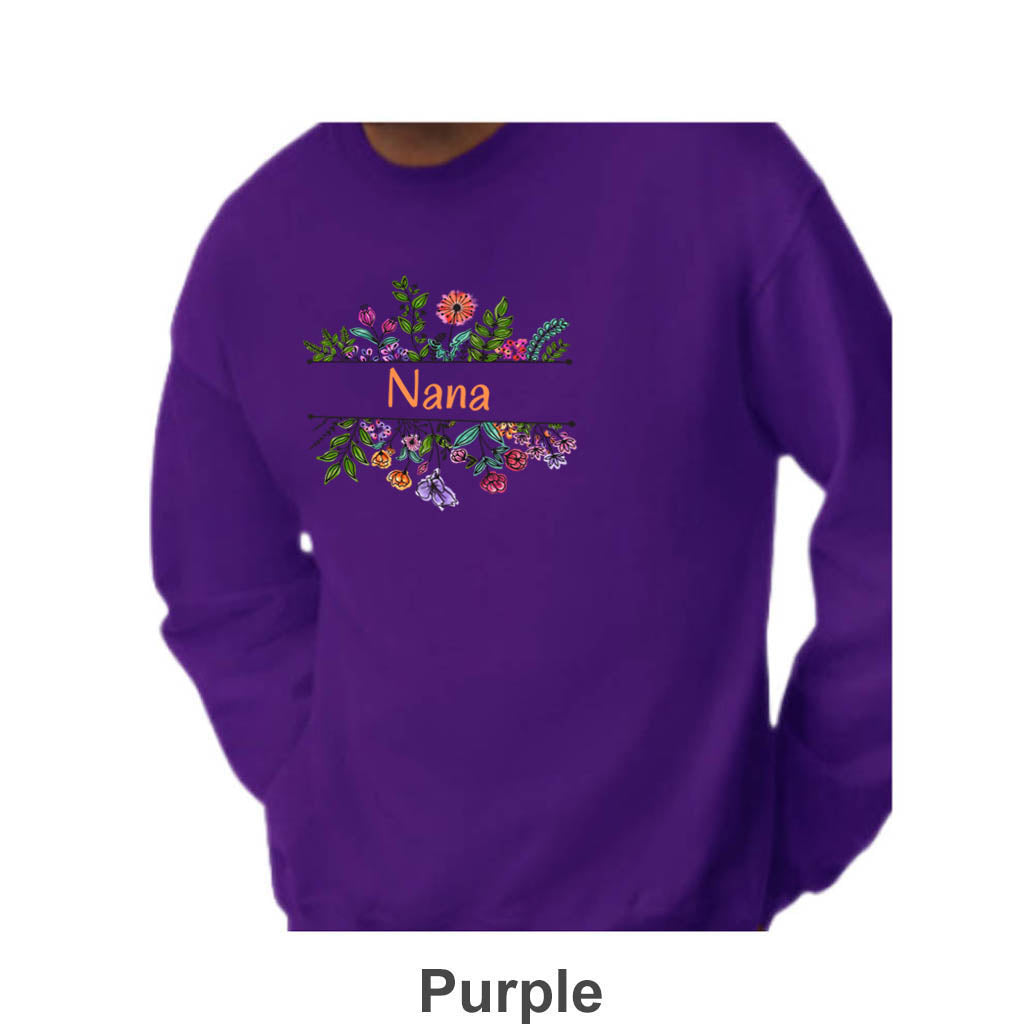 Nana Design on Adult Unisex Crewneck
