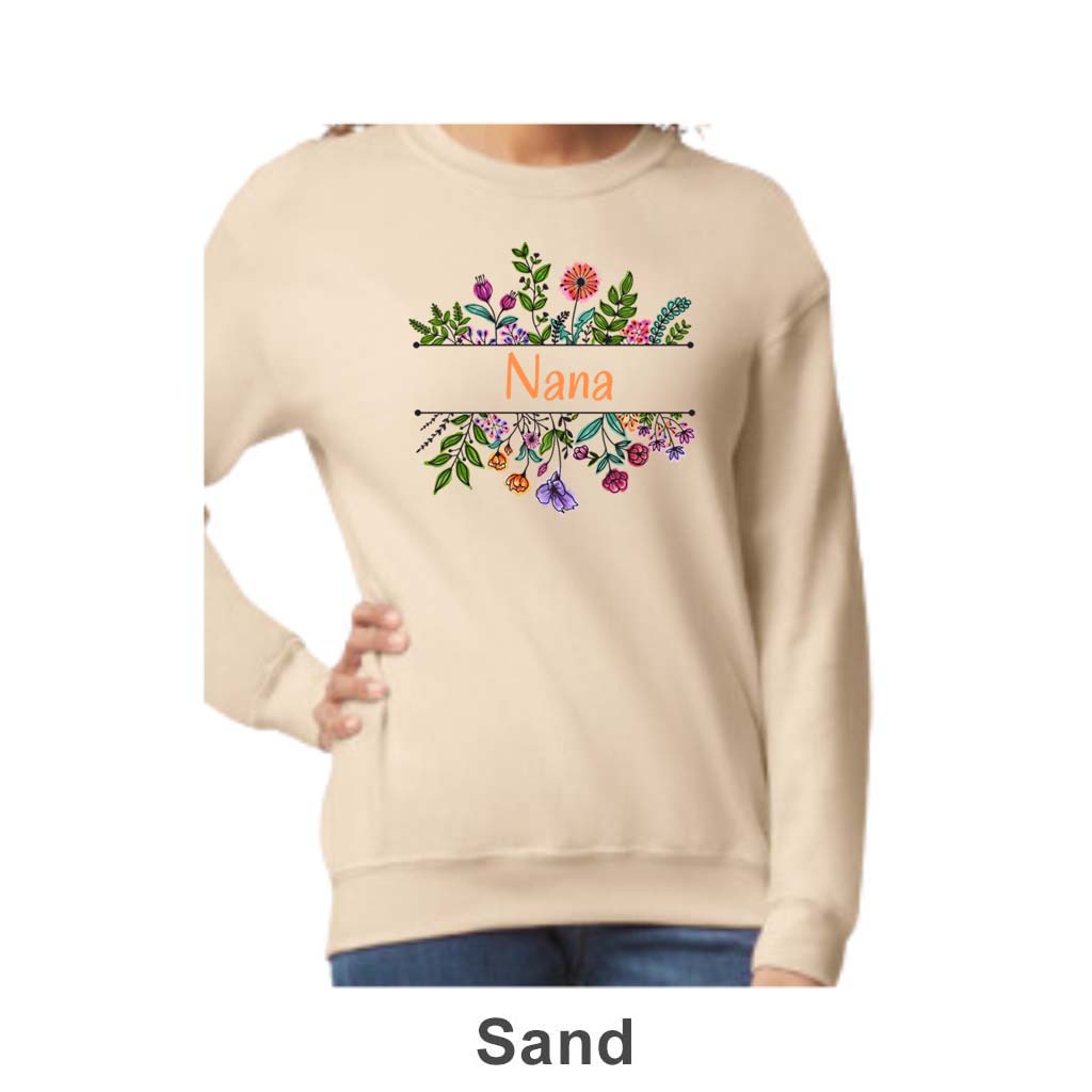 Nana Design on Adult Unisex Crewneck
