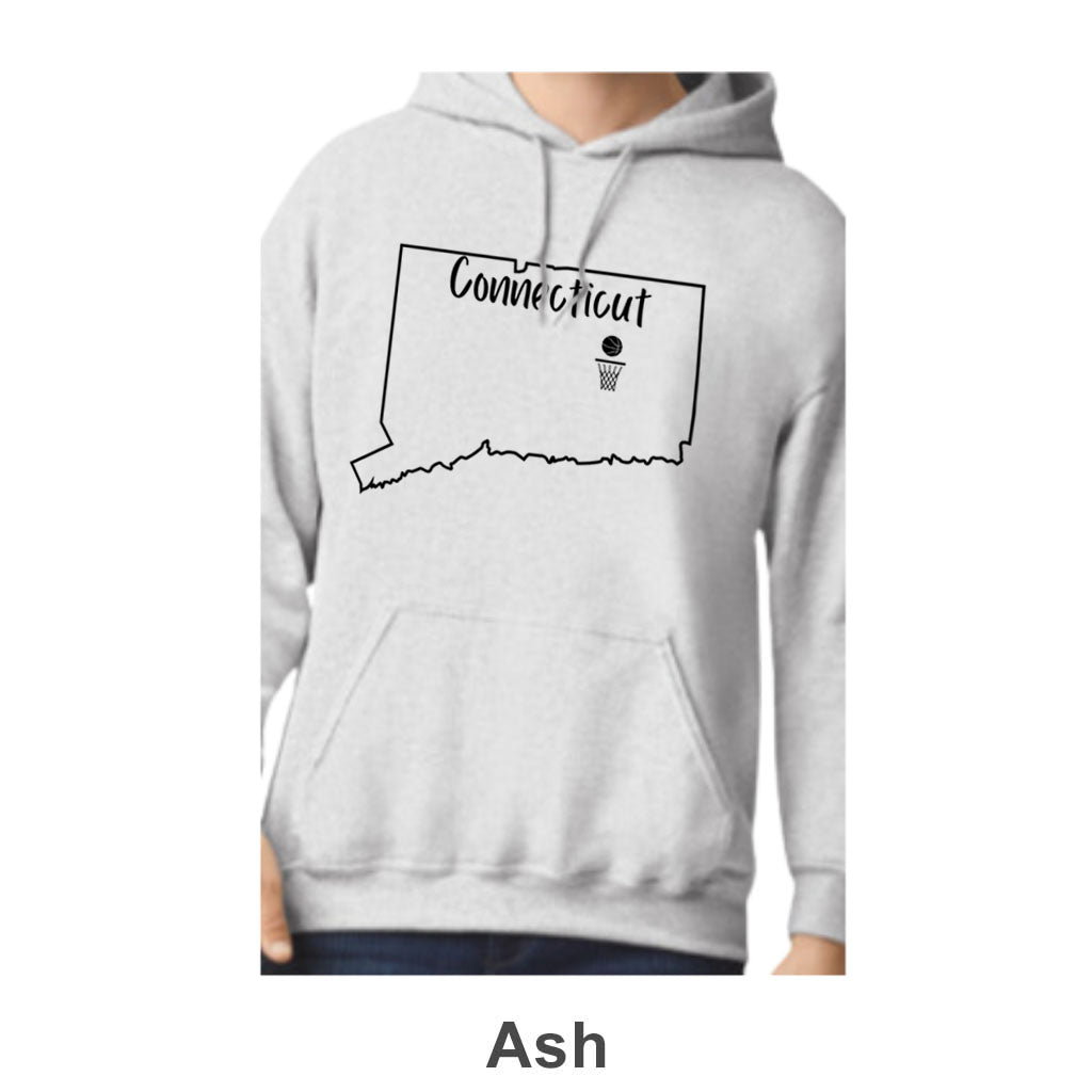 CT Basketball Design on Adult Unisex Hoodie