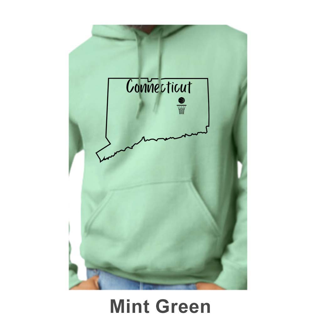 CT Basketball Design on Adult Unisex Hoodie