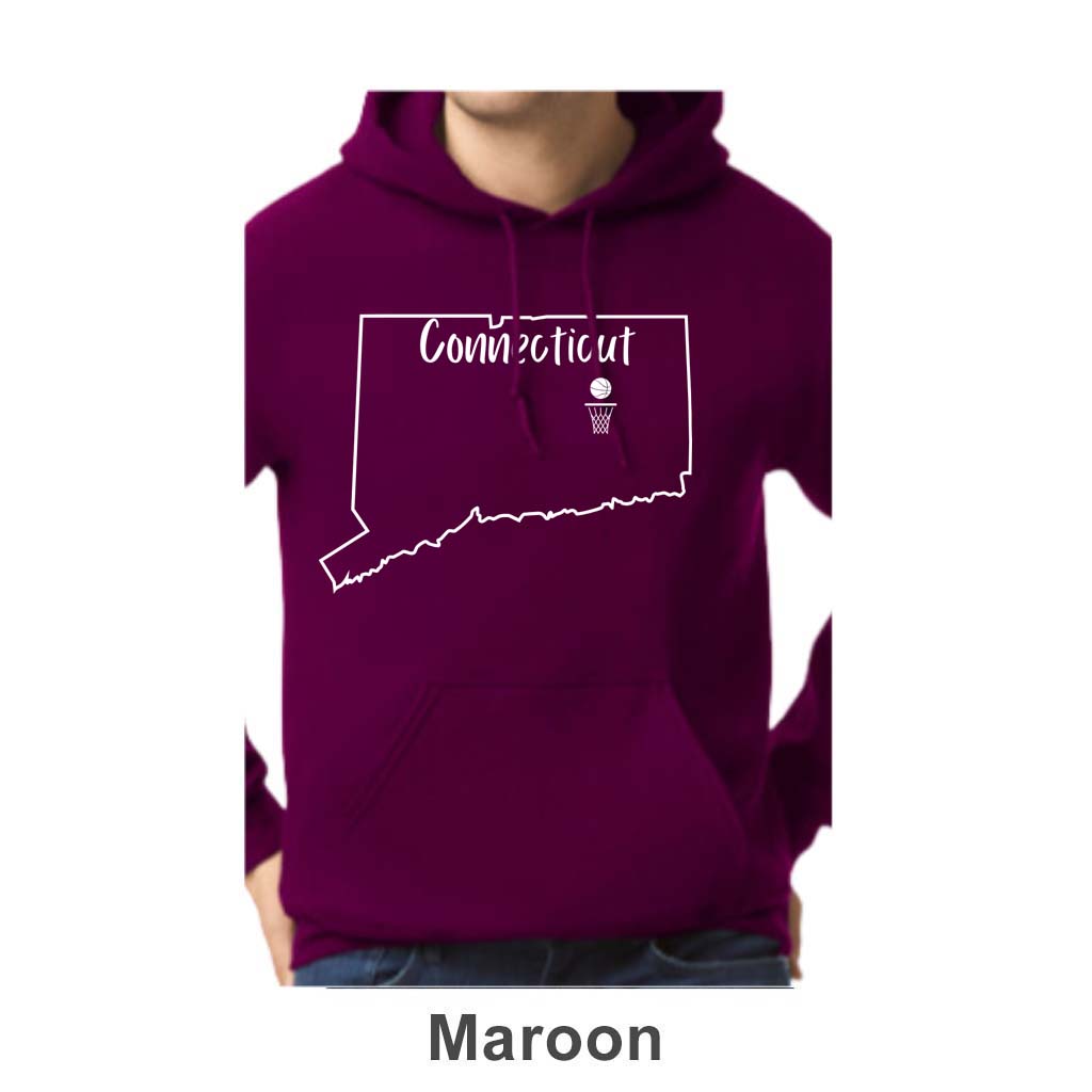 CT Basketball Design on Adult Unisex Hoodie