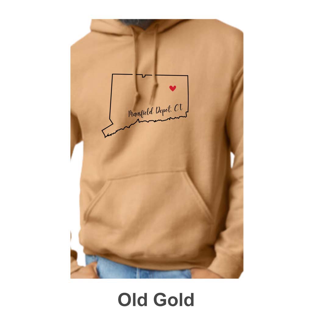 Mansfield Depot CT Design on Adult Unisex Hoodie