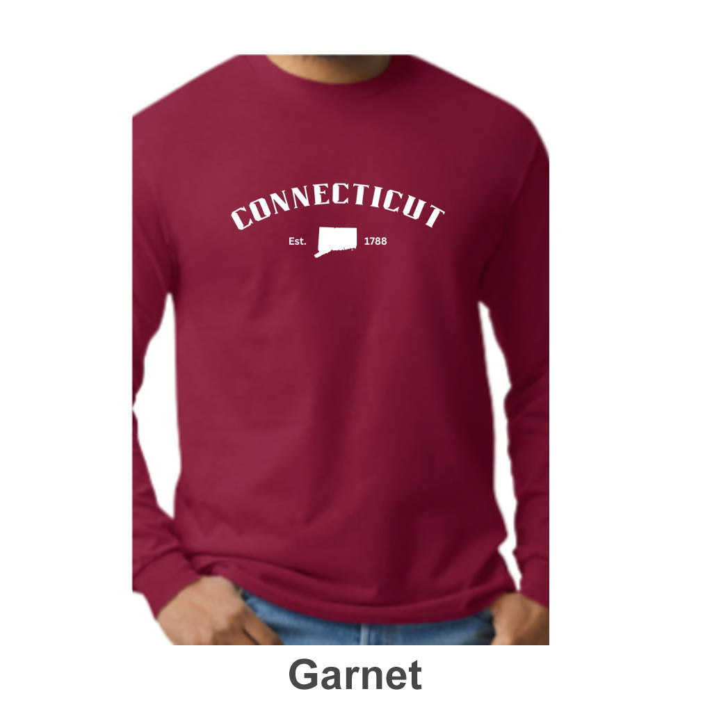 Connecticut Design on Adult Unisex Long Sleeve Shirt