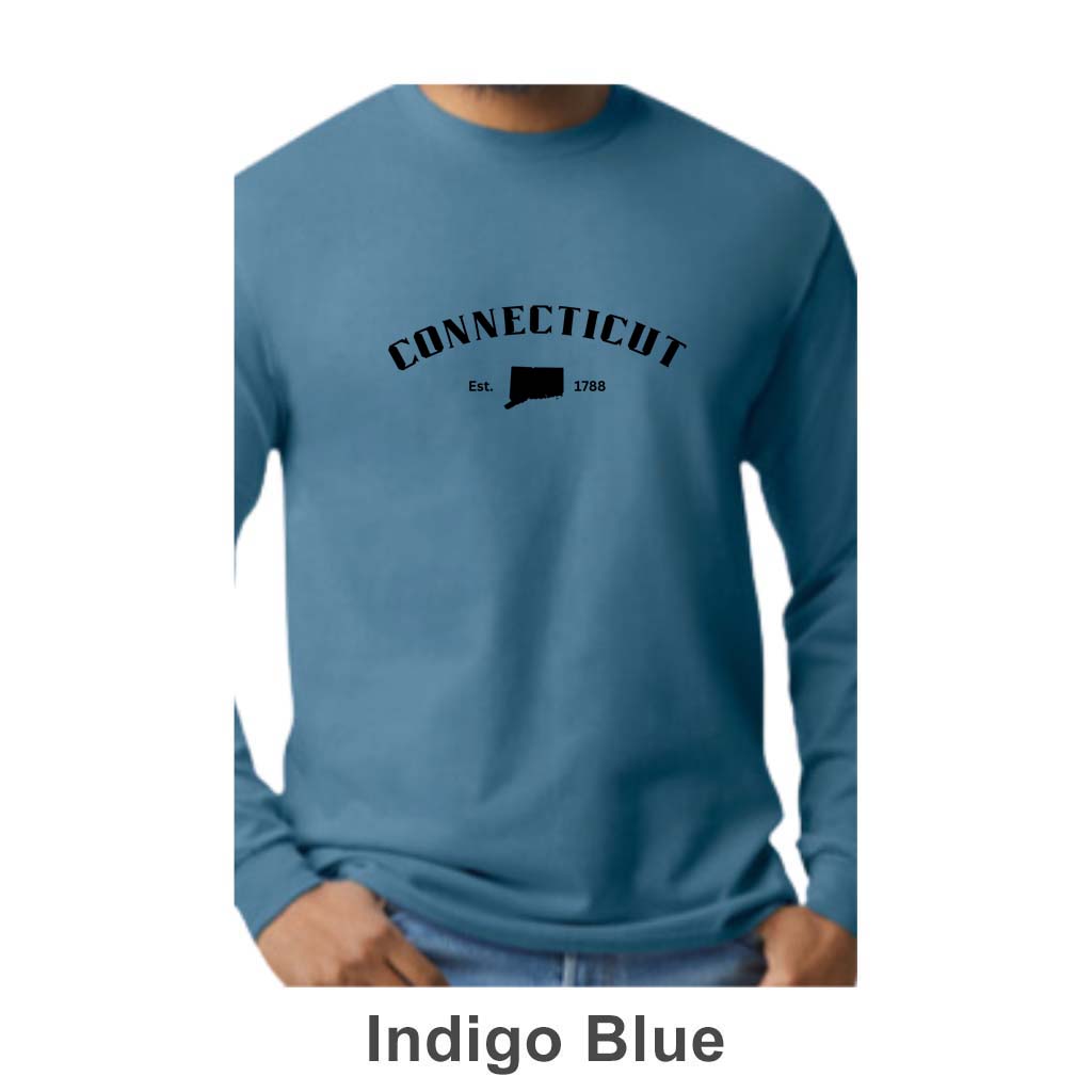Connecticut Design on Adult Unisex Long Sleeve Shirt