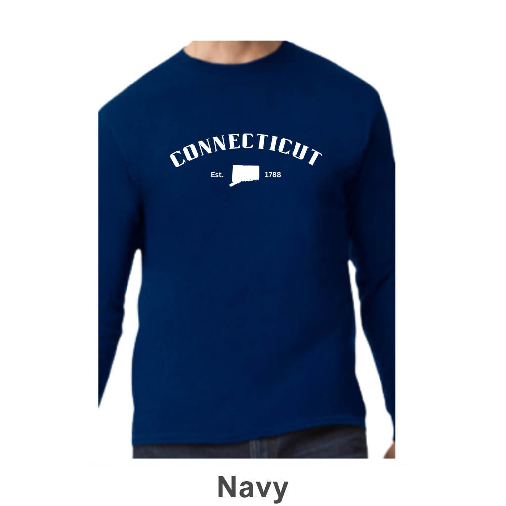 Connecticut Design on Adult Unisex Long Sleeve Shirt