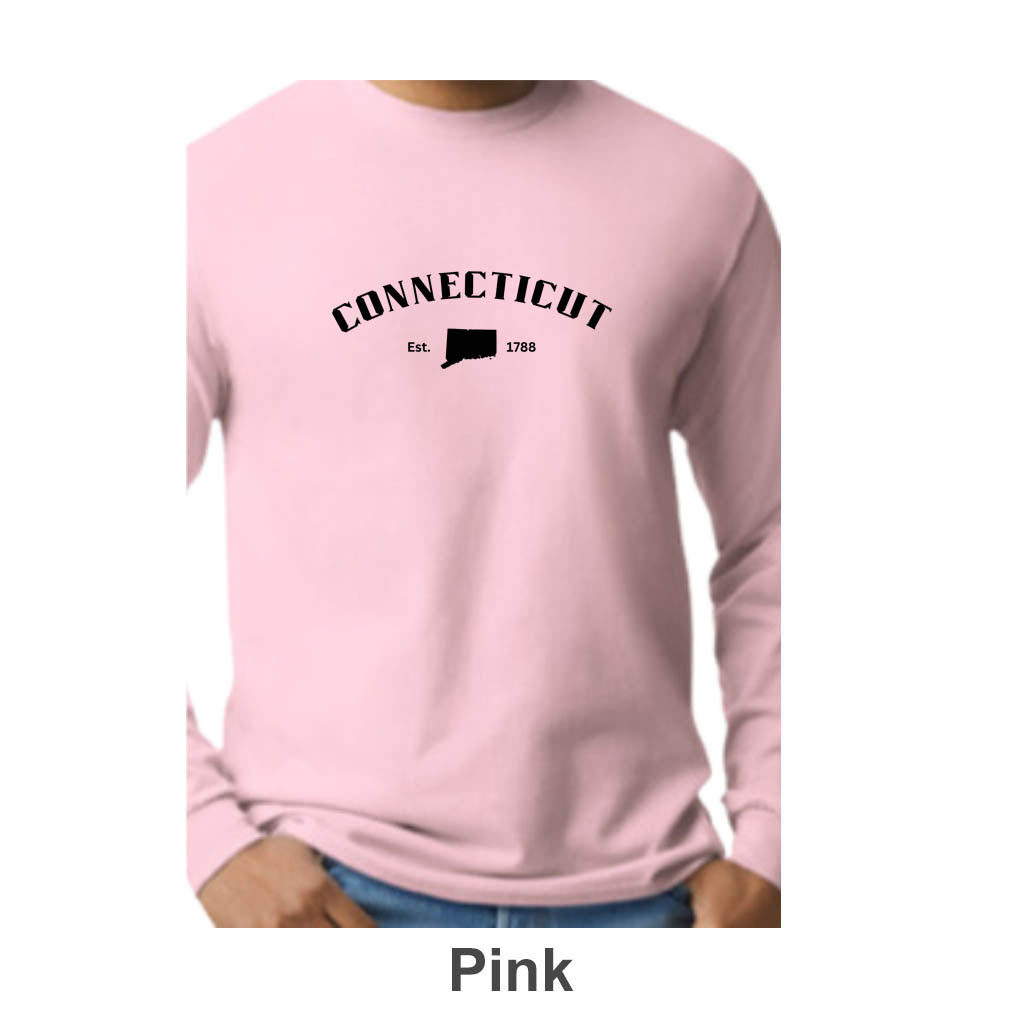 Connecticut Design on Adult Unisex Long Sleeve Shirt