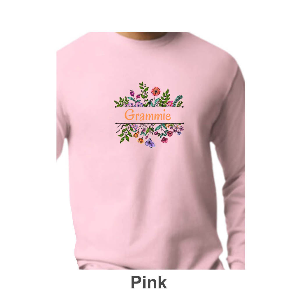 Grammie Design on Adult Unisex Long Sleeve Shirt