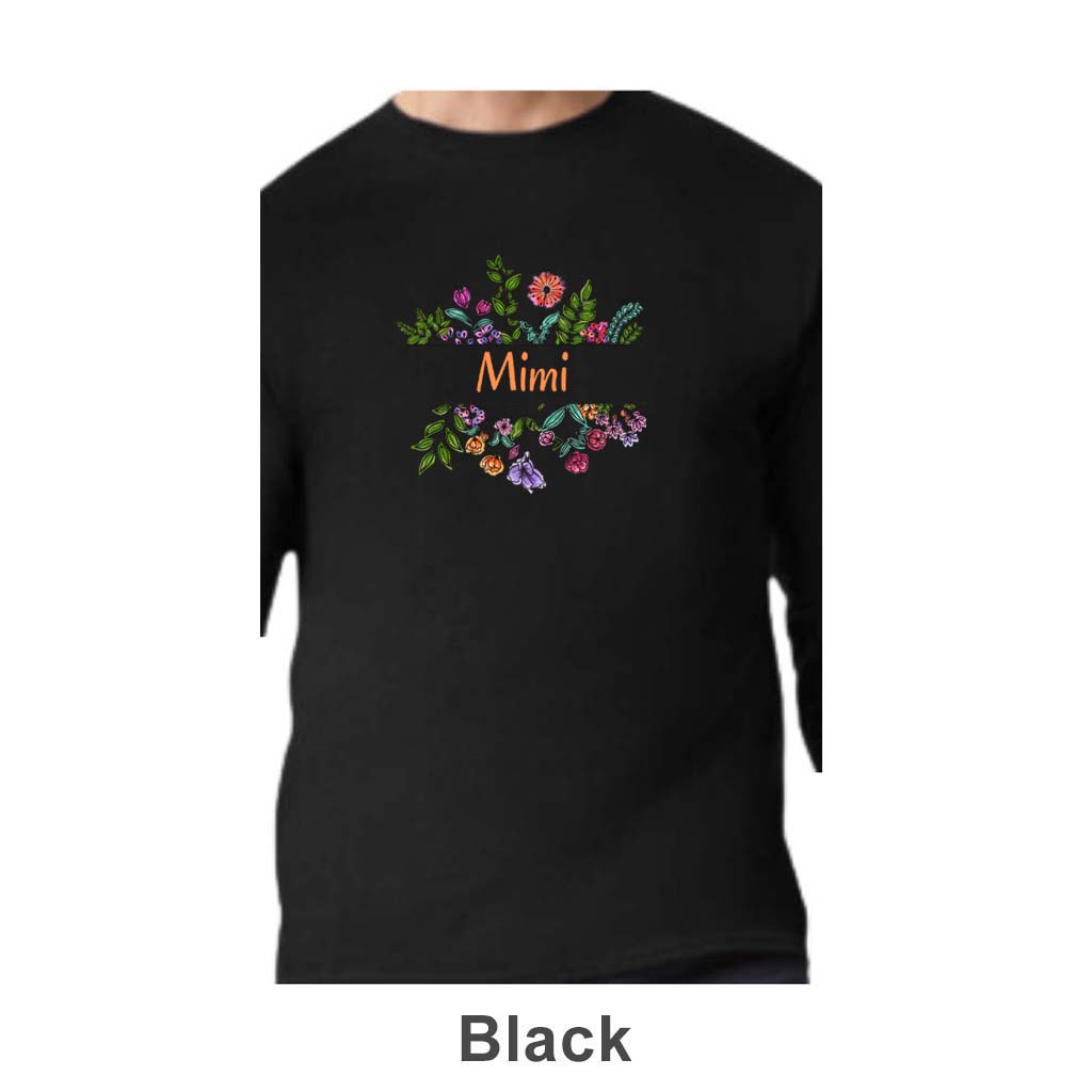 Mimi Design on Adult Unisex Long Sleeve Shirt