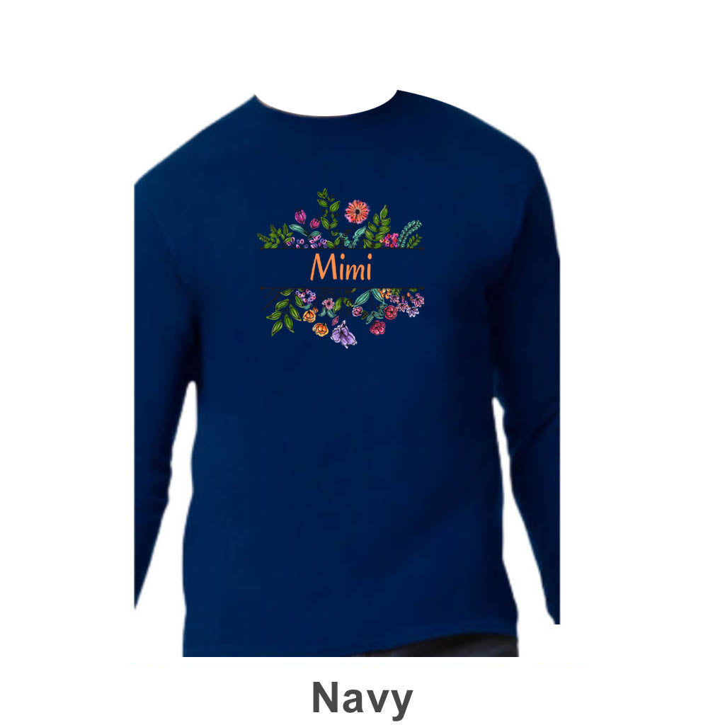 Mimi Design on Adult Unisex Long Sleeve Shirt