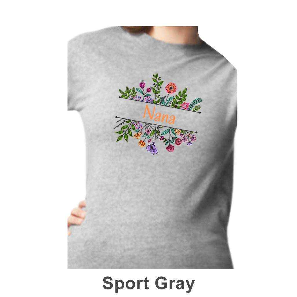 Nana Design on Adult Unisex Long Sleeve Shirt