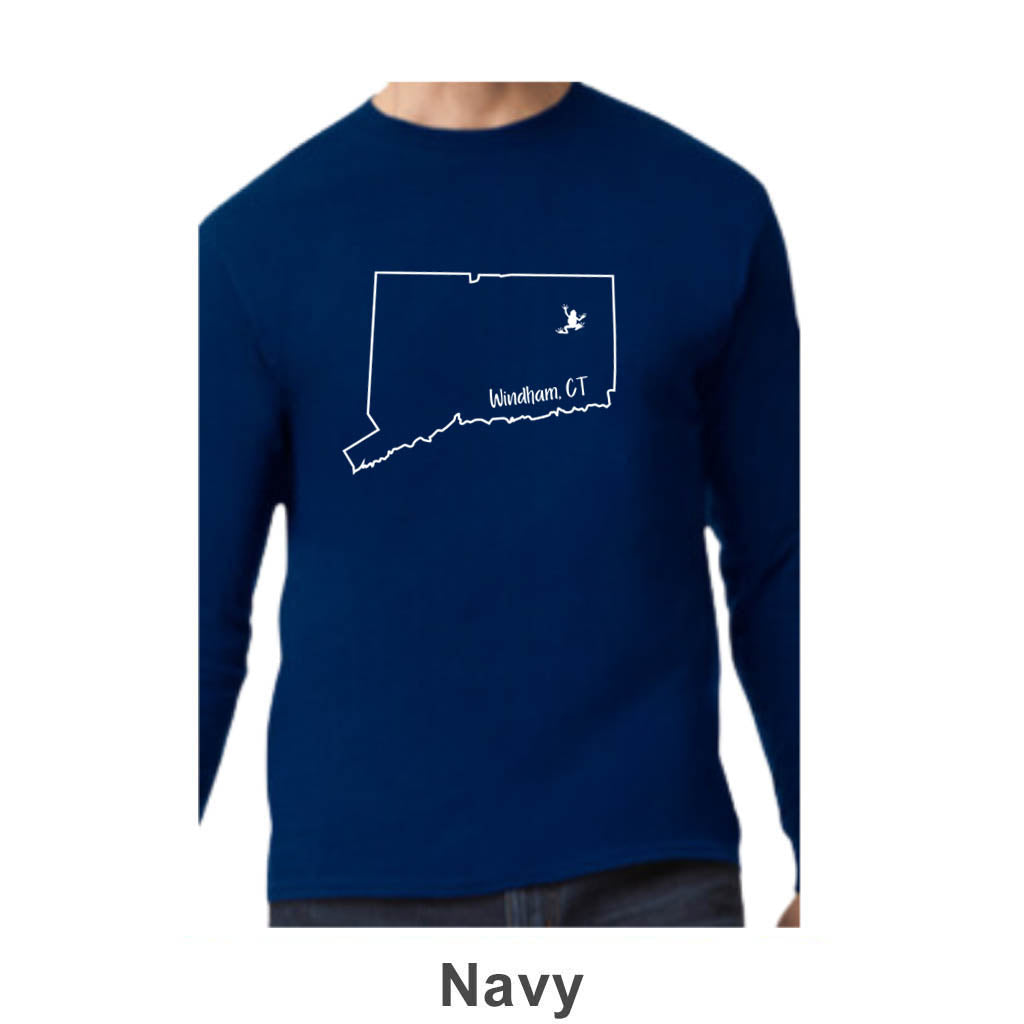 Windham CT Design on Adult Unisex Long Sleeve Shirt