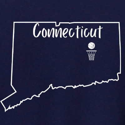 CT Basketball Design on Adult Unisex Crewneck