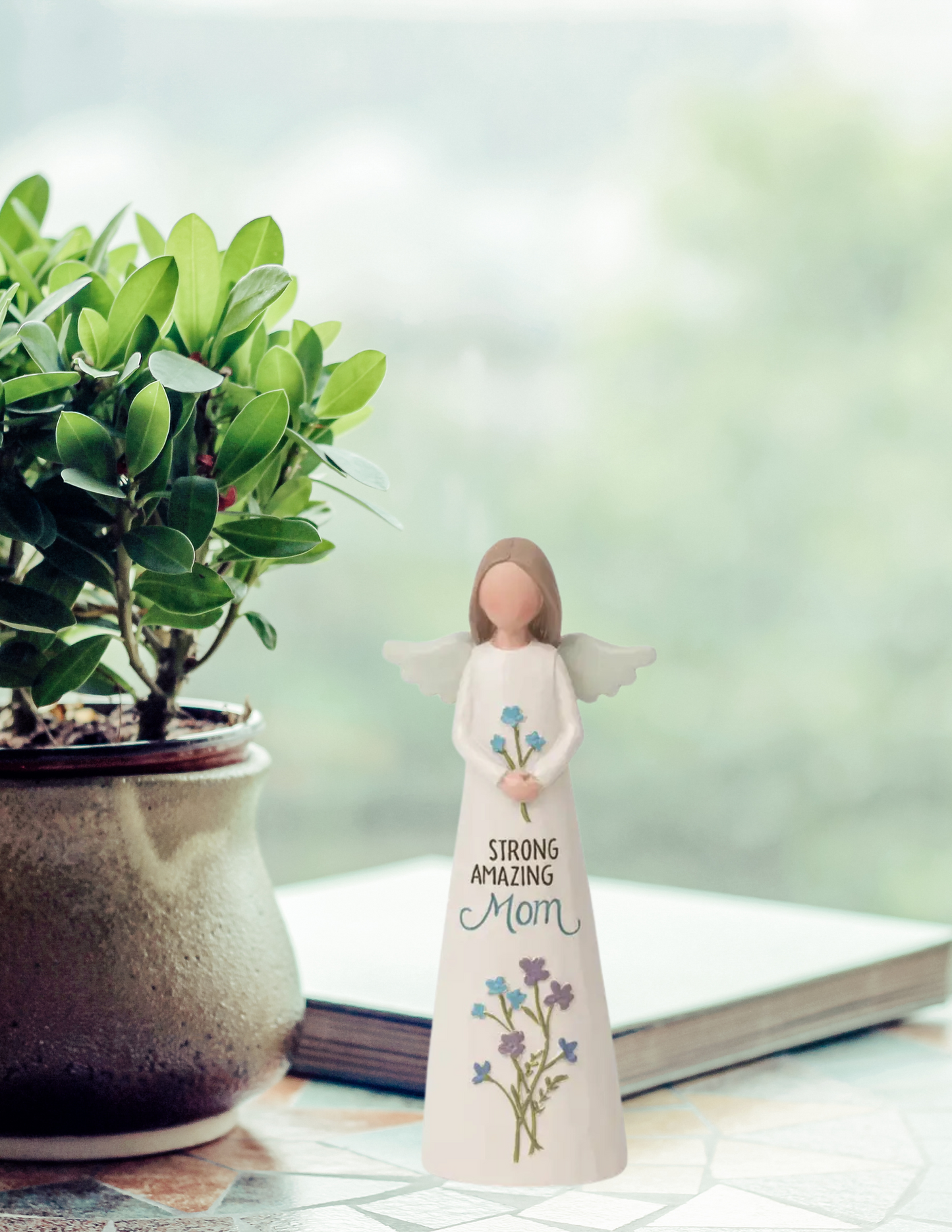 Fresh Flowers - Mom Angel Figurine