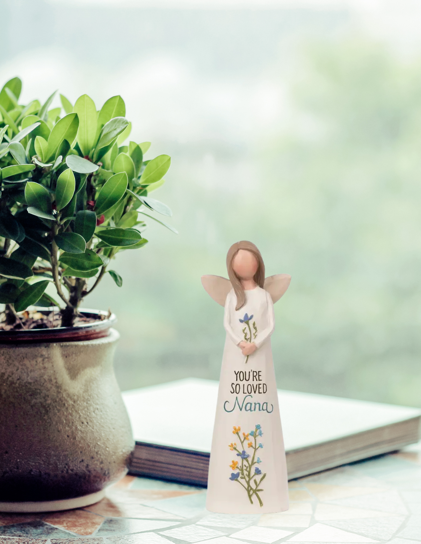 Fresh Flowers – Nana Angel Figurine