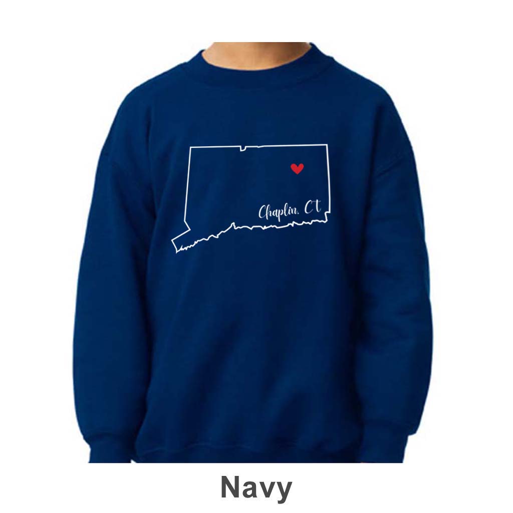 Chaplin CT Design on Youth Crewneck