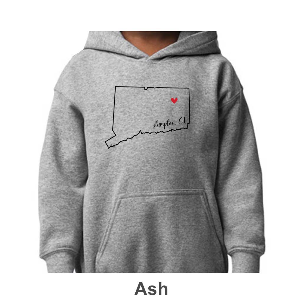 Hampton CT Design on Youth Hoodie