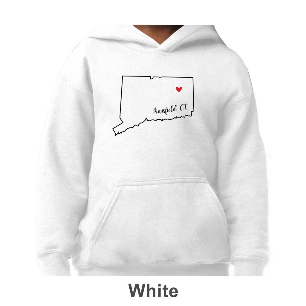 Mansfield CT Design on Youth Hoodie