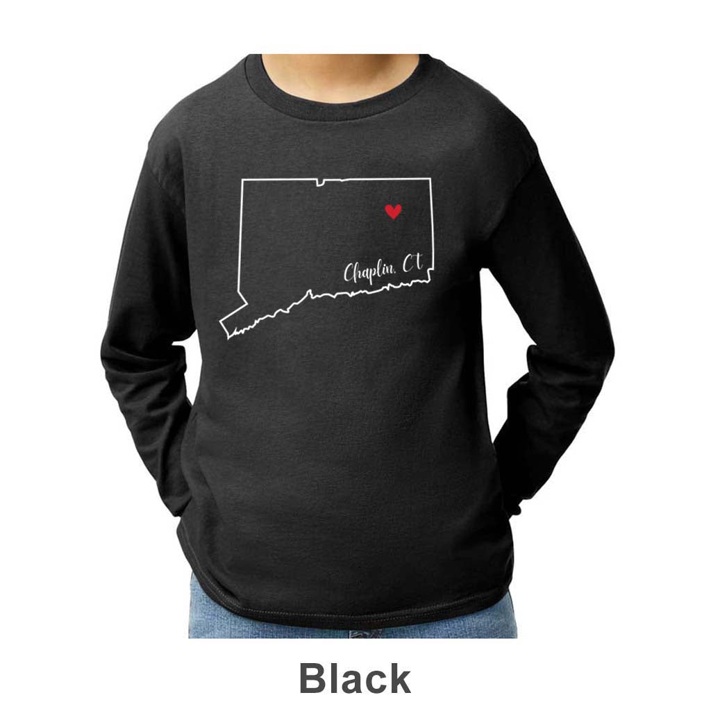 Chaplin CT Design on Youth Long Sleeve Shirt