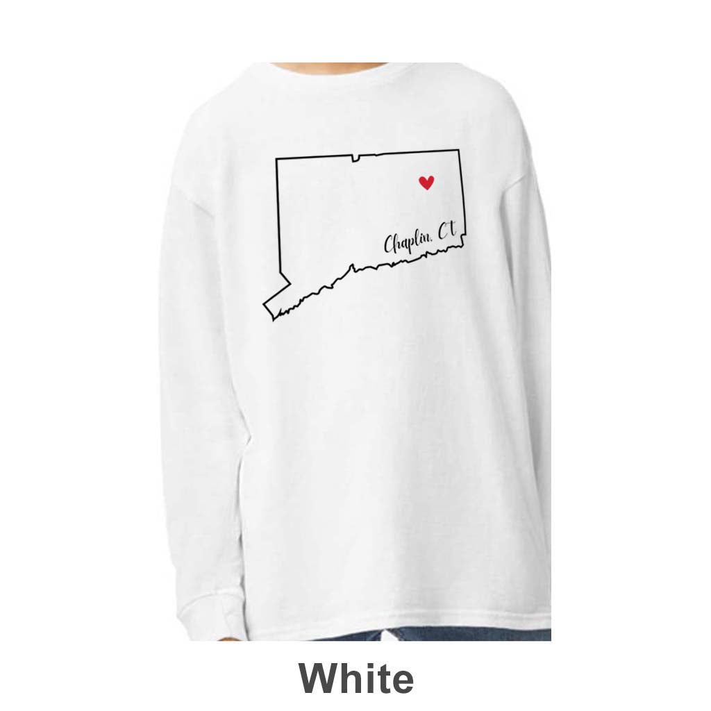 Chaplin CT Design on Youth Long Sleeve Shirt