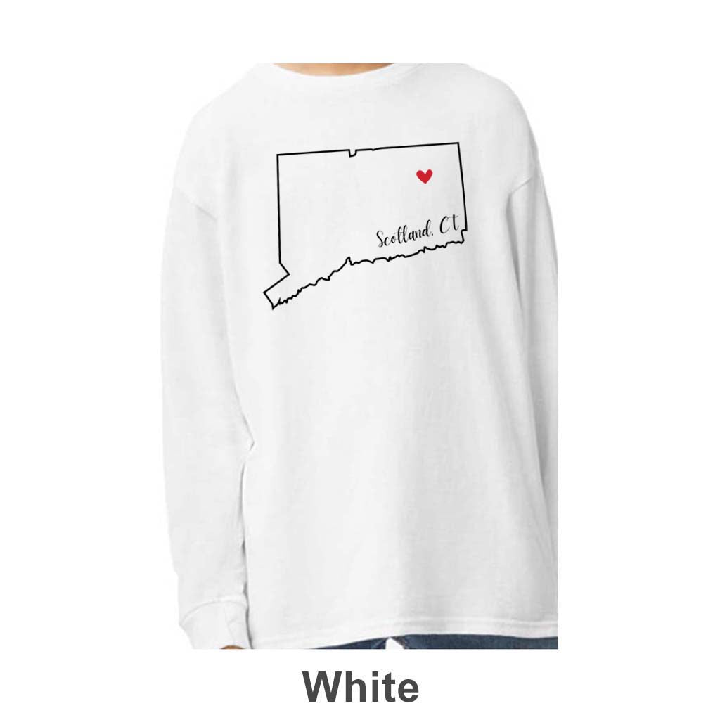 Scotland CT Design on Youth Long Sleeve Shirt