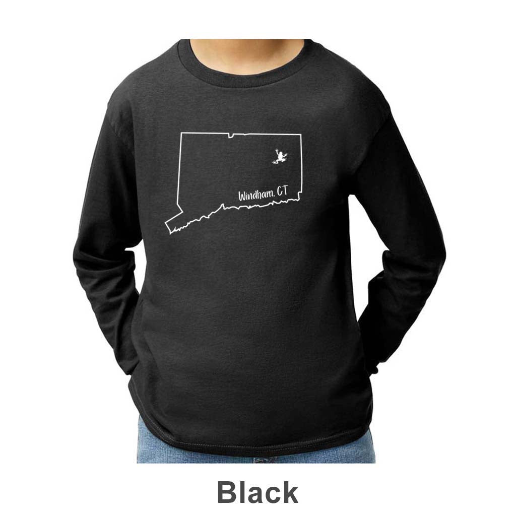 Windham CT Design on Youth Long Sleeve Shirt