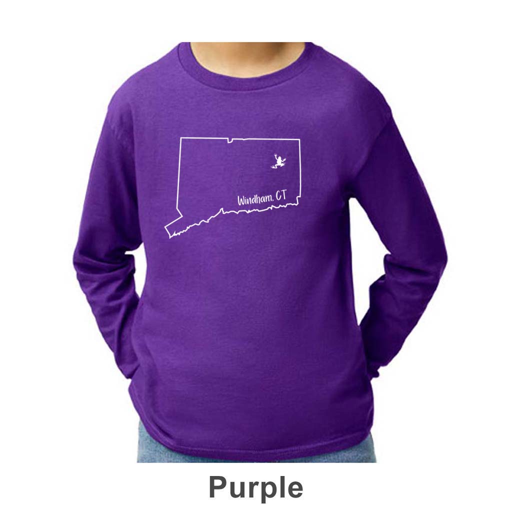Windham CT Design on Youth Long Sleeve Shirt
