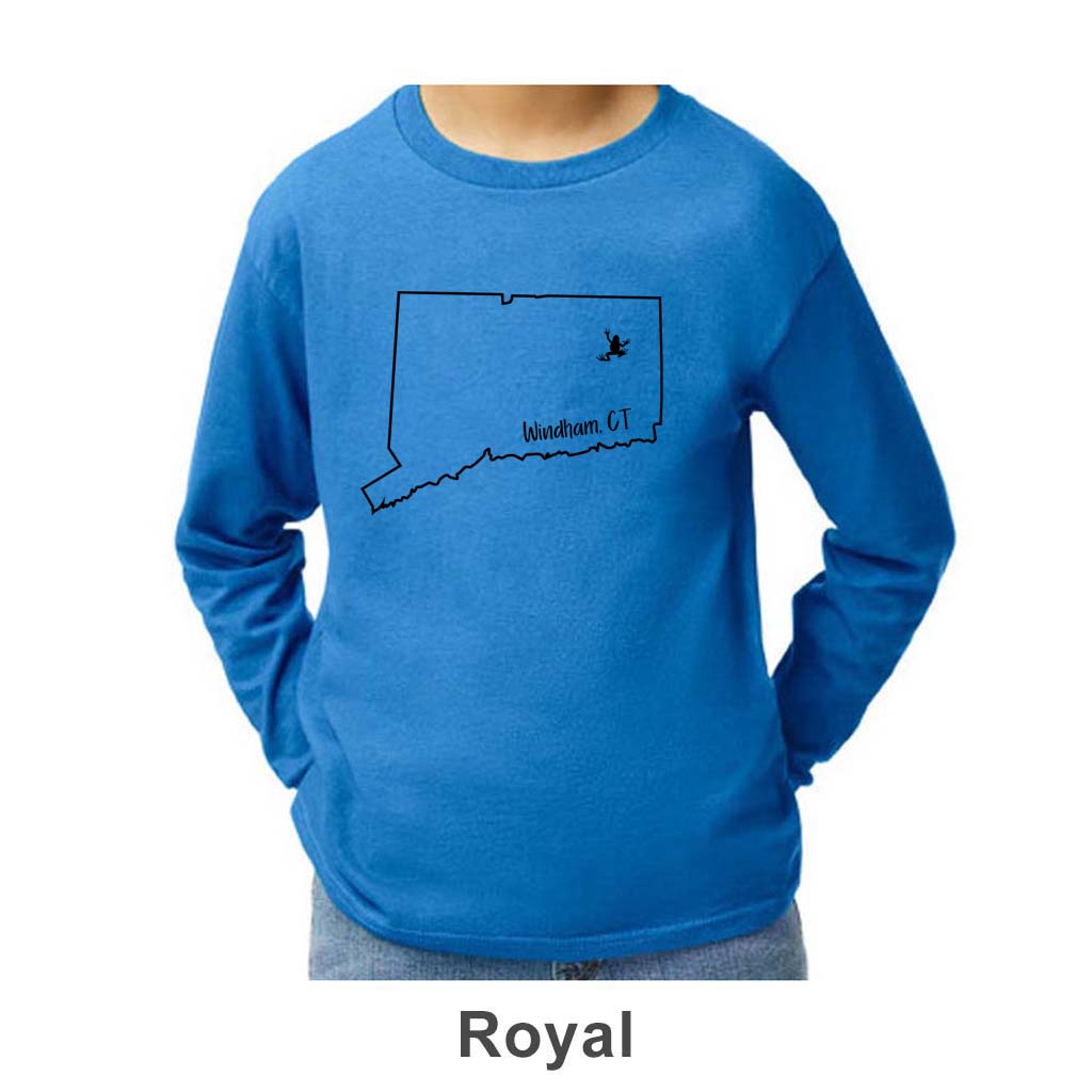 Windham CT Design on Youth Long Sleeve Shirt