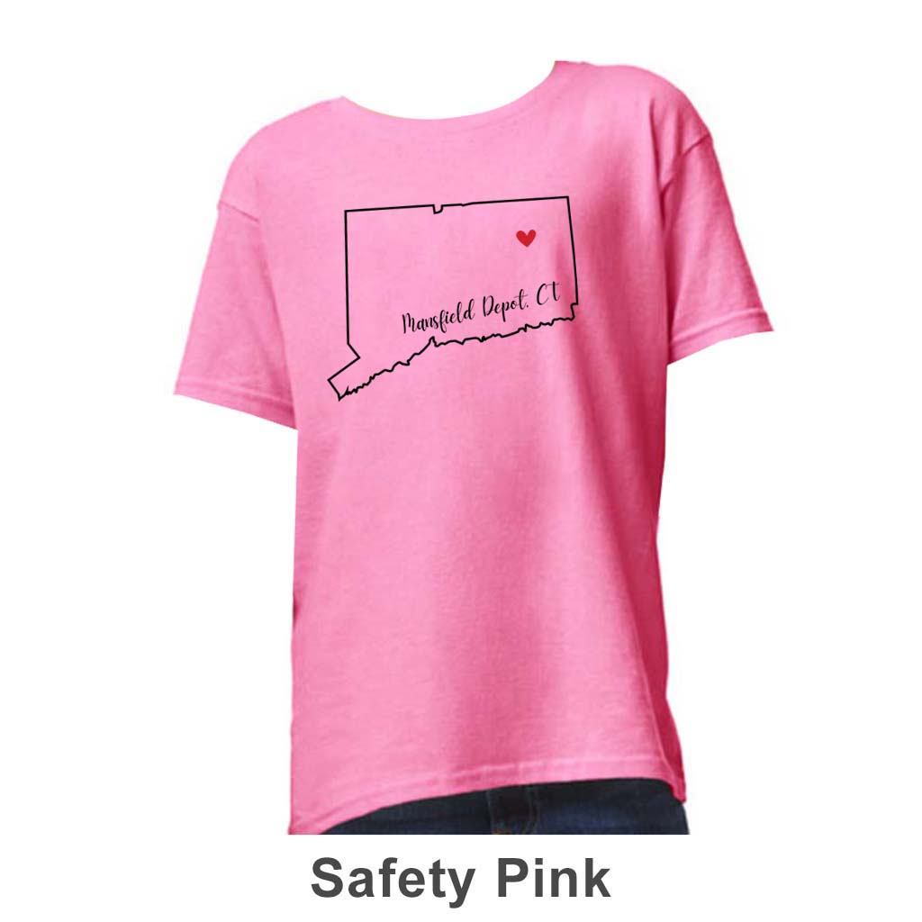 Mansfield Depot CT Design on Youth T-Shirt