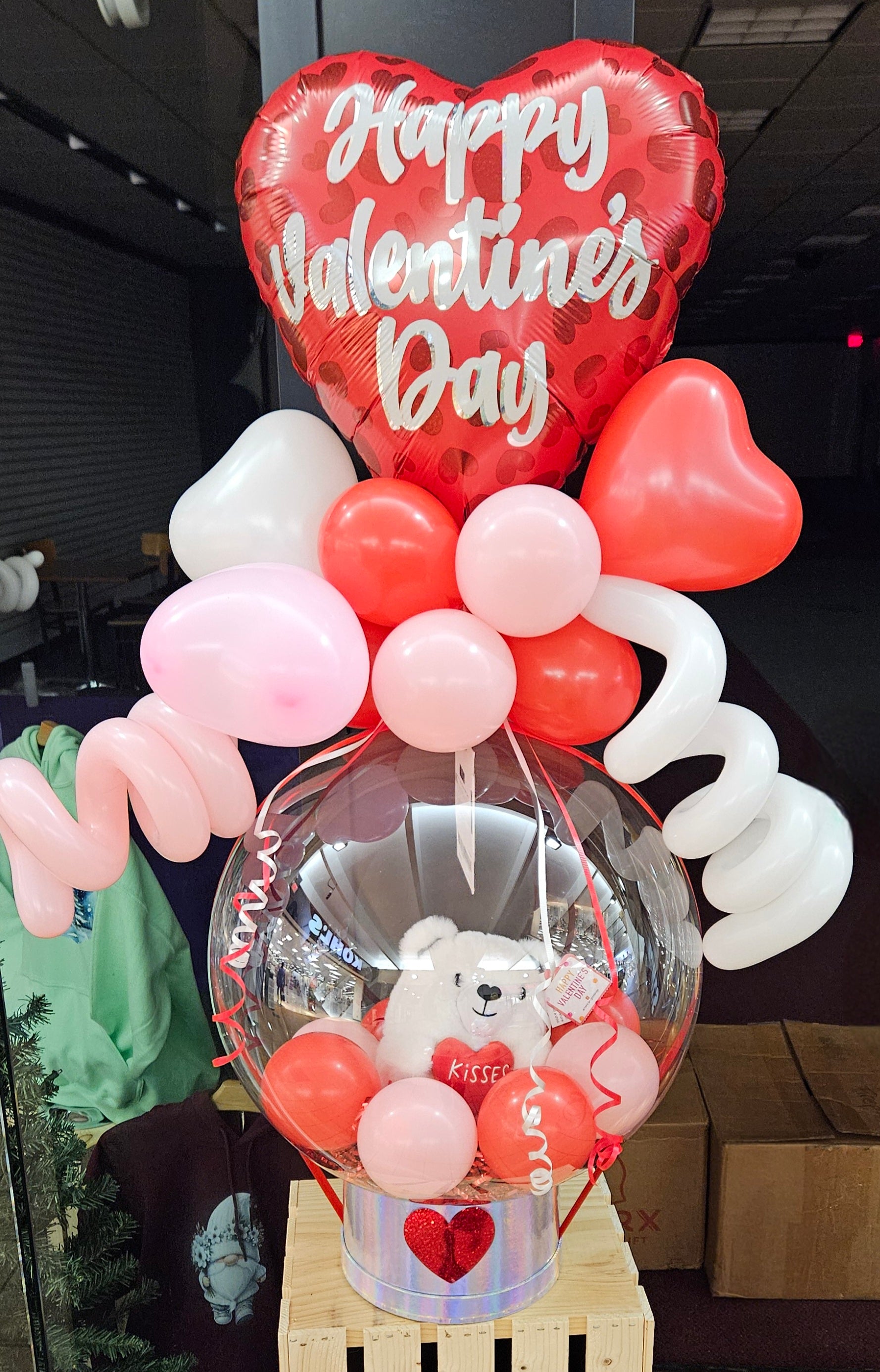Happy Valentines Day Stuffed Balloon