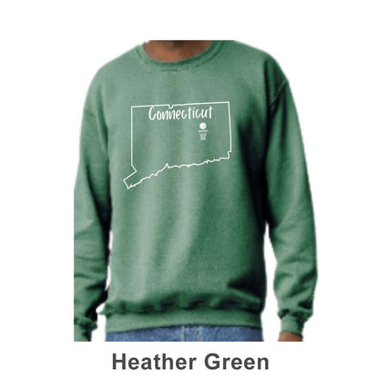 CT Basketball Design on Adult Unisex Crewneck