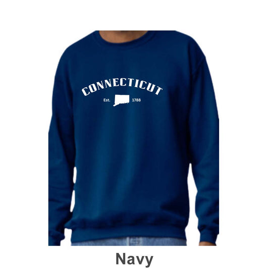 Connecticut Design on Adult Unisex Crewneck