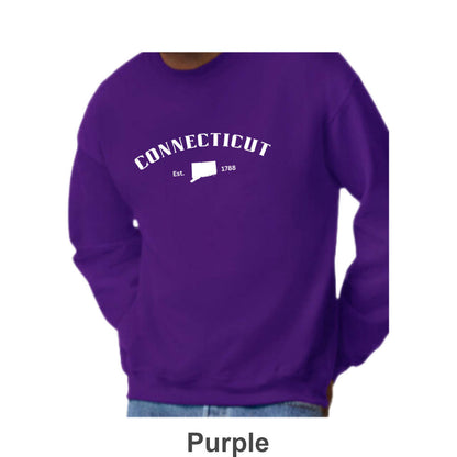 Connecticut Design on Adult Unisex Crewneck