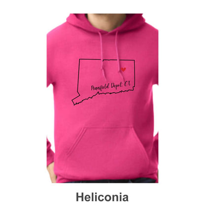 Mansfield Depot  CT Design on Adult Unisex Hoodie