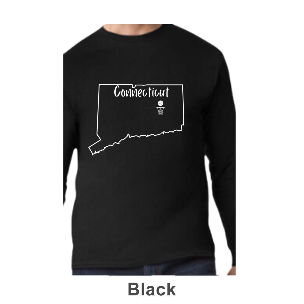 CT Basketball Design on Adult Unisex Long Sleeve Shirt