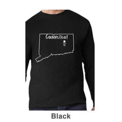 CT Basketball Design on Adult Unisex Long Sleeve Shirt