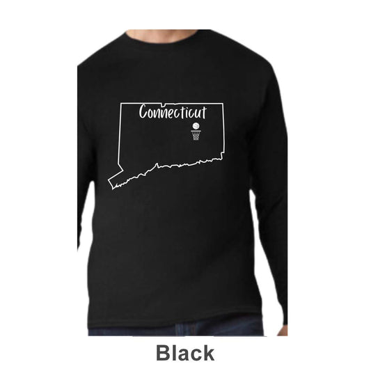 CT Basketball Design on Adult Unisex Long Sleeve Shirt