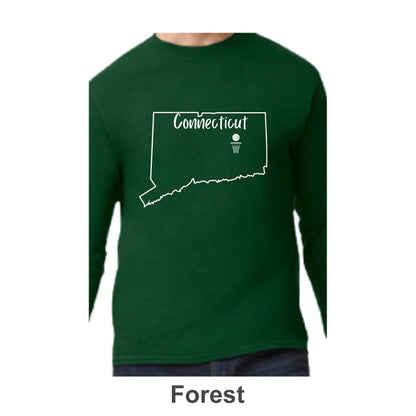 CT Basketball Design on Adult Unisex Long Sleeve Shirt