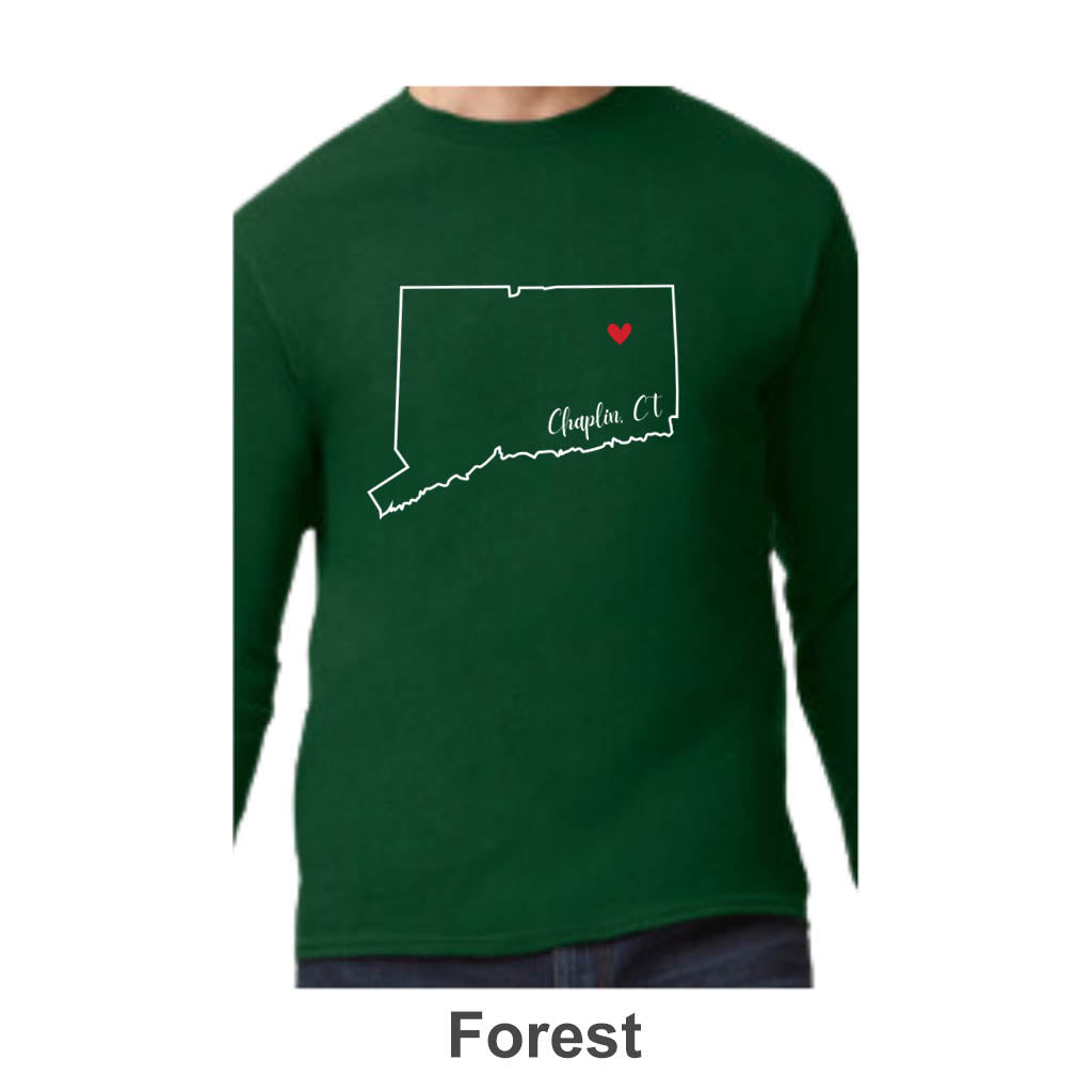 Chaplin CT Design on Adult Unisex Long Sleeve Shirt