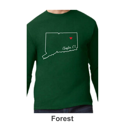 Chaplin CT Design on Adult Unisex Long Sleeve Shirt