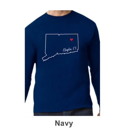 Chaplin CT Design on Adult Unisex Long Sleeve Shirt