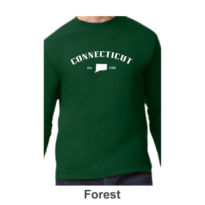 Connecticut Design on Adult Unisex Long Sleeve Shirt