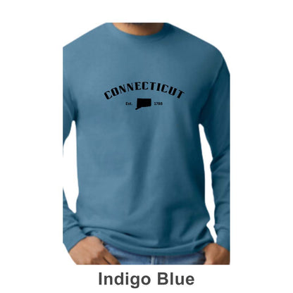 Connecticut Design on Adult Unisex Long Sleeve Shirt