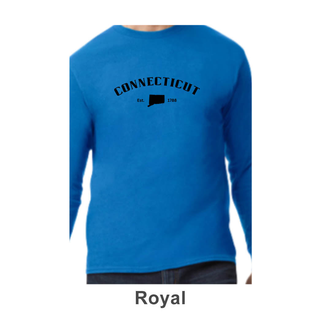 Connecticut Design on Adult Unisex Long Sleeve Shirt