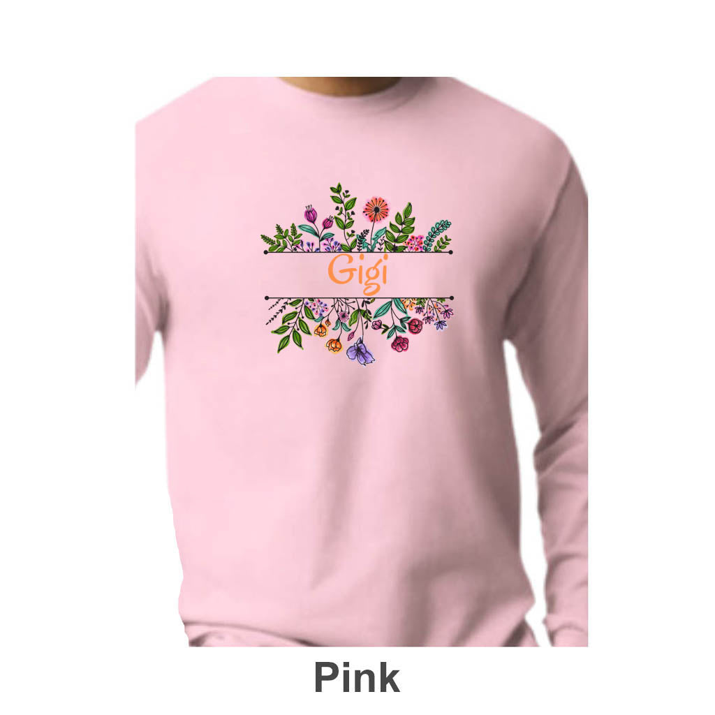 Gigi Design on Adult Unisex Long Sleeve Shirt