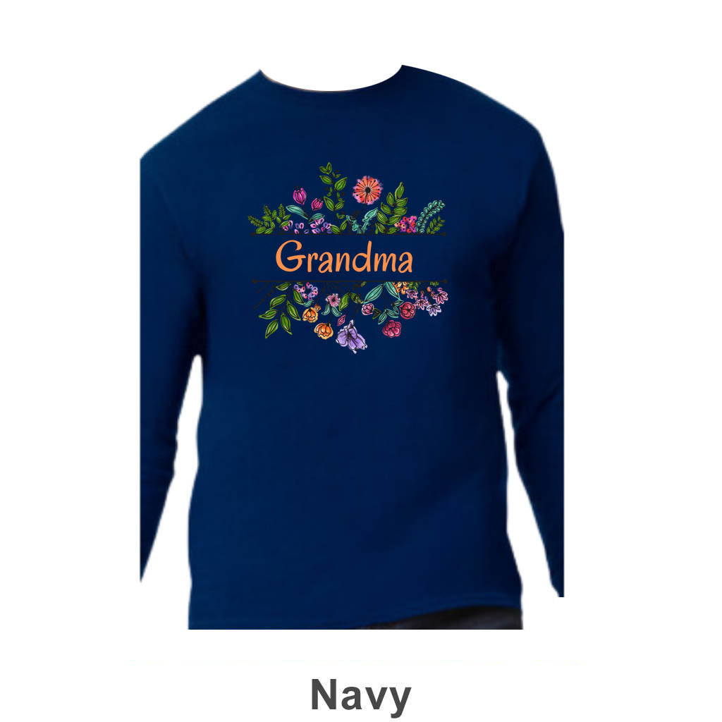 Grandma Design on Adult Unisex Long Sleeve Shirt