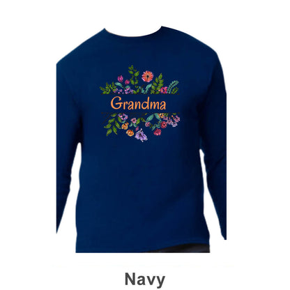 Grandma Design on Adult Unisex Long Sleeve Shirt