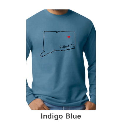 Scotland CT Design on Adult Unisex Long Sleeve Shirt