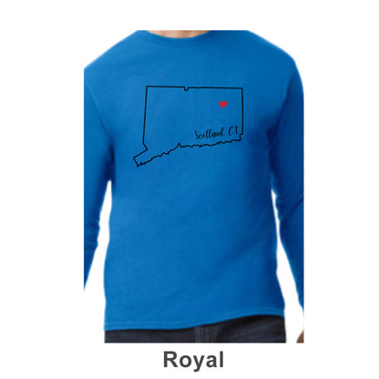 Scotland CT Design on Adult Unisex Long Sleeve Shirt