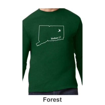 Windham CT Design on Adult Unisex Long Sleeve Shirt